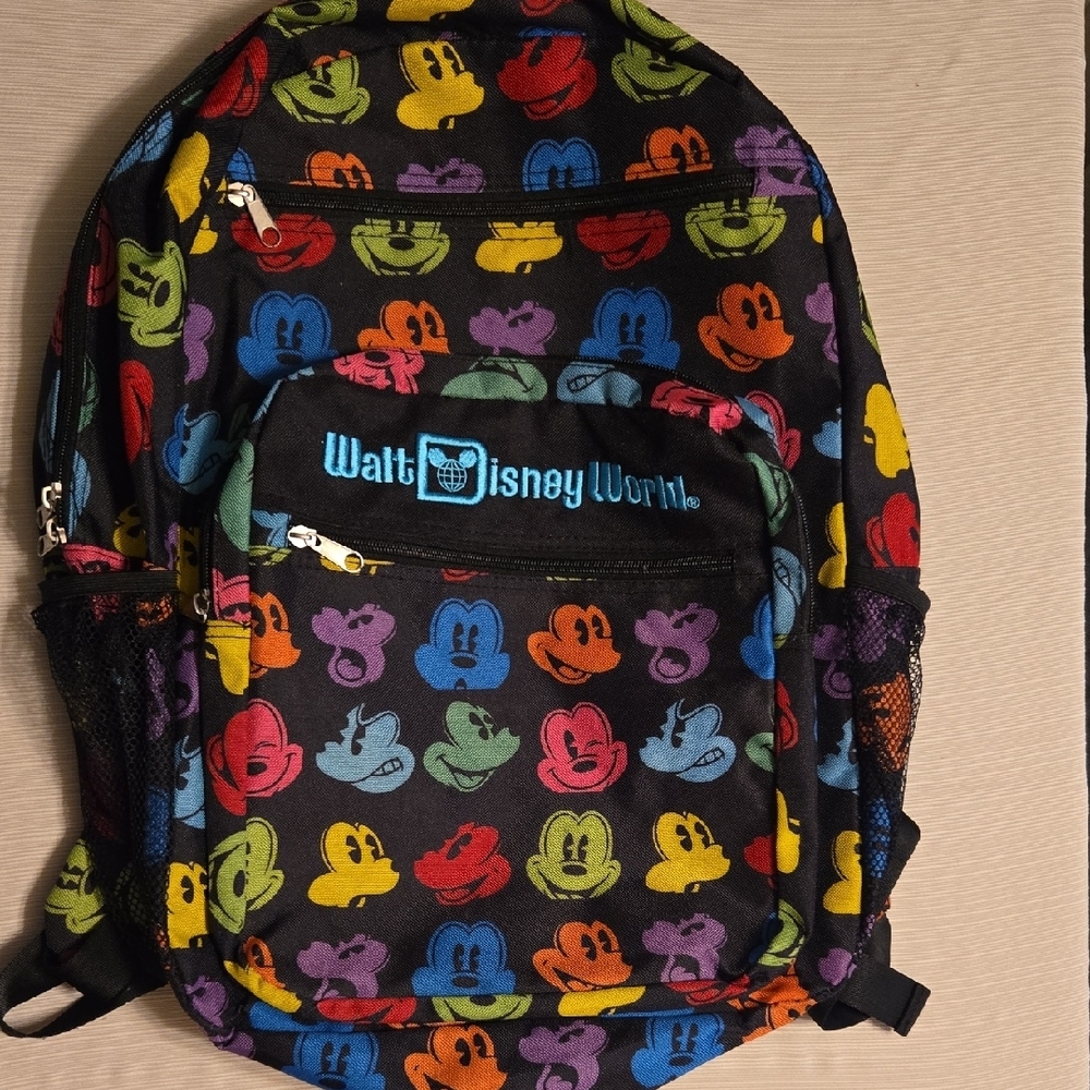 Disney World Multicolor Mickey Mouse Backpack